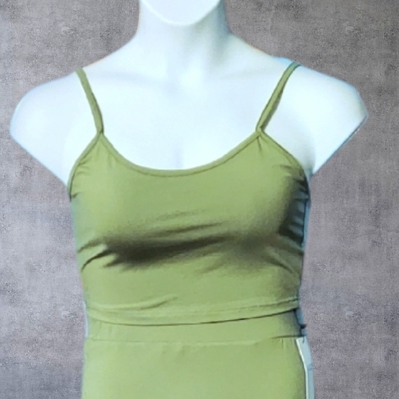 NWT YOZY Sage Green Bodycon Cami And Skirt Set ~sz LARGE - Picture 3 of 7
